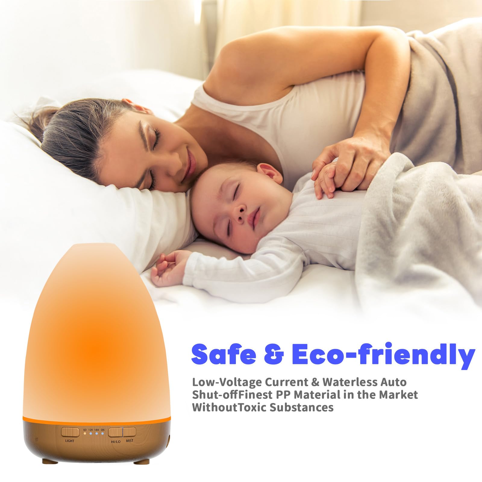 200ml Essential Oil Diffuser, Aromatherapy Diffuser,Enhanced Essential Oil Diffuser, Cool Mist Humidifier